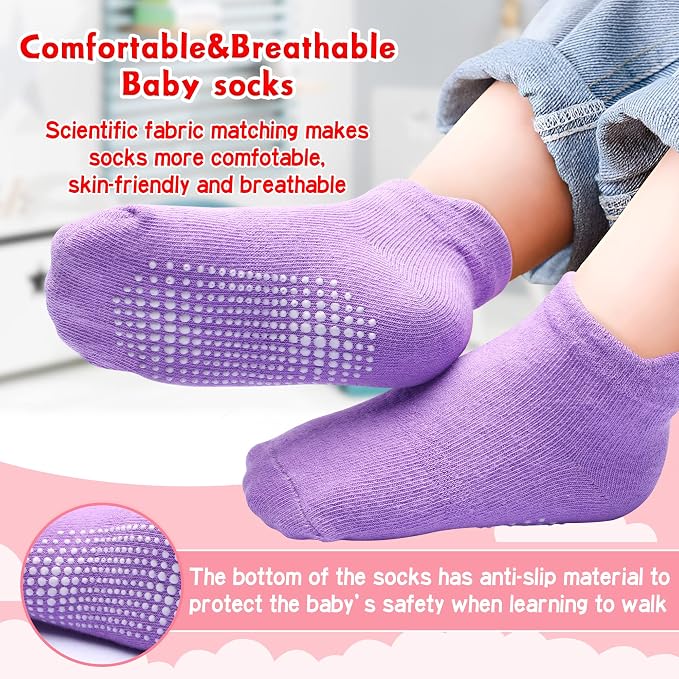 Toddler Non Slip Grip Ankle Socks - Image 4