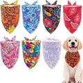 7 PCS Small Dog Bandanas Paisley Hemming Seam Edge Dog Bandana by Bestwishforyou
