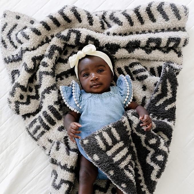 Saranoni Bamboo Receiving Blanket Mudcloth Baby - Image 4