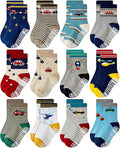 RATIVE Non Skid Anti Slip Crew Socks by RATIVE