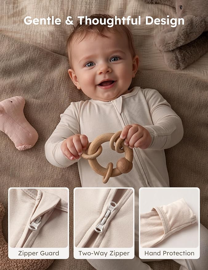 Yoofoss Viscose Bamboo Baby Pajamas Newborn Sleepers - Image 2