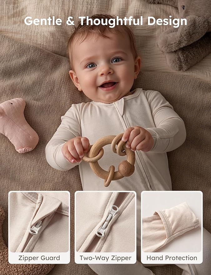 Yoofoss Viscose Bamboo Baby Pajamas Newborn Sleepers - Image 2