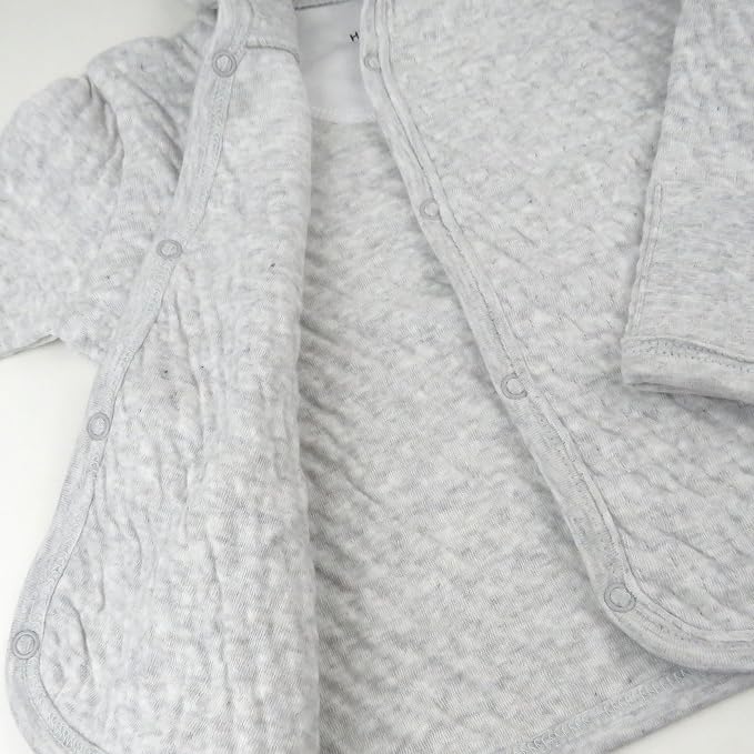HonestBaby Matelasse Snap-Front Hooded Jacket Organic Cotton - Image 3