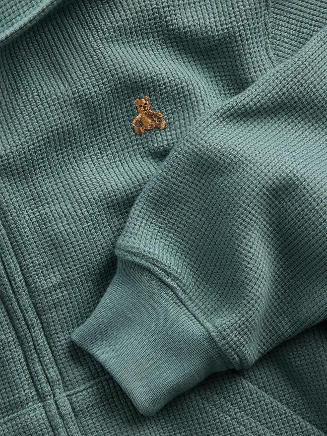 GAP Baby Boys' Icon Waffle Full Zip Hoodie - Image 5