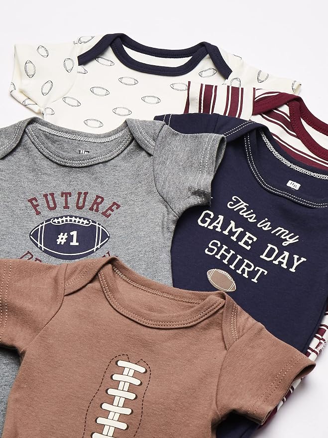 Hudson Baby Unisex Baby Cotton Bodysuits 5-pack - Image 2