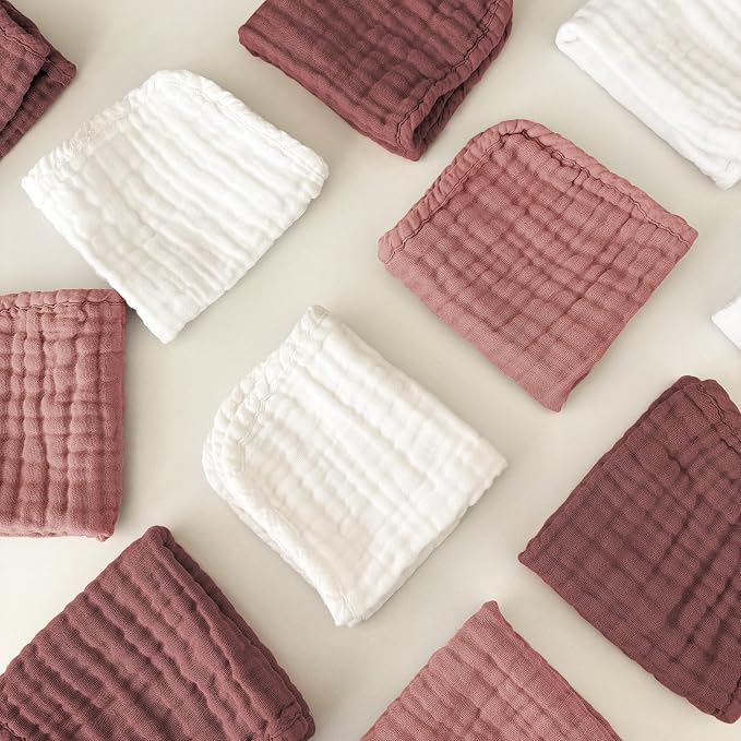 Sunny zzzZZ Baby Muslin Washcloths -100% Cotton Muslin Soft Baby Bath Wash - Image 2