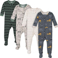 Gerber Baby Boys 4-Pack Footed Pajamas by Gerber