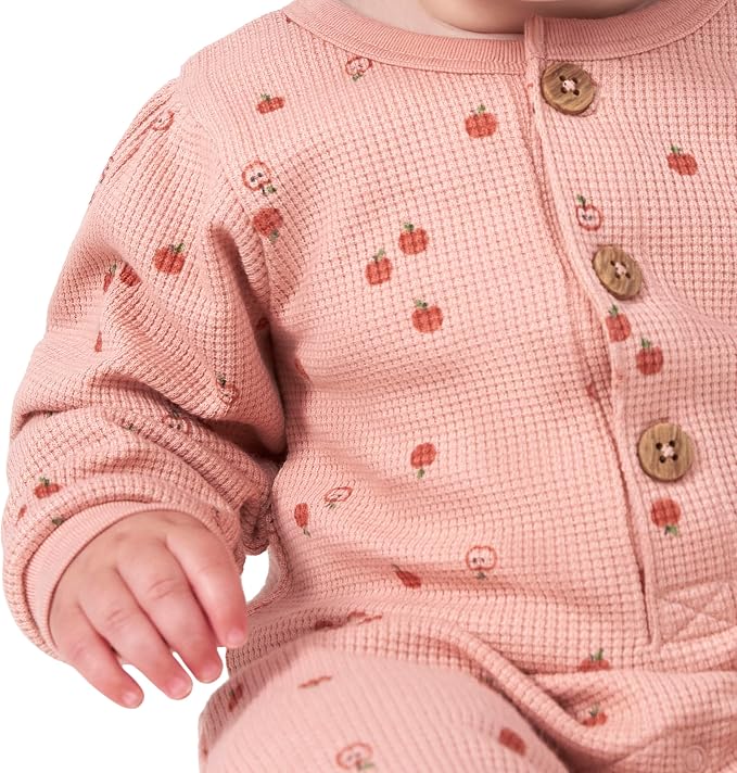 Modern Moments by Gerber Baby Henley Waffle Knit Romper - Image 5