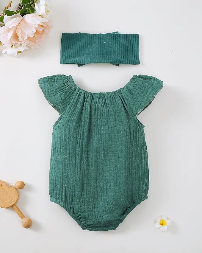 Renotemy Newborn Baby Girl Clothes Coming Home Summer Outfits Preemie-18M | - Image 4