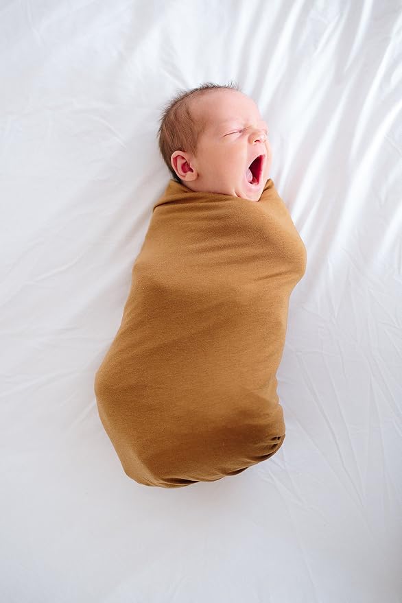 Copper Pearl Swaddle Blankets for Newborns | Soft Stretchy Receiving Blankets - Image 7