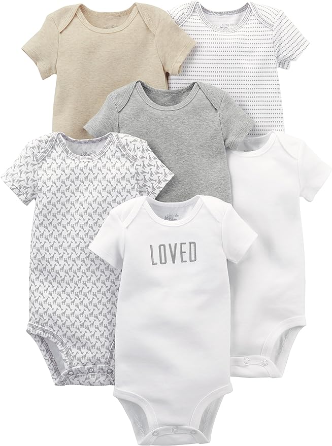 Simple Joys by Carter's Unisex Babies' Short-Sleeve Bodysuit by SimpleJoysbyCarters
