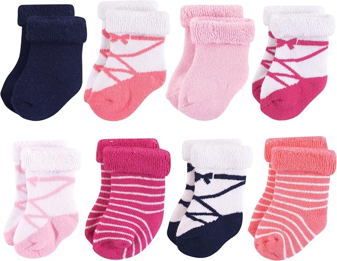 Hudson Baby Baby 8-pack Cotton Rich Newborn and Terry Socks by HudsonBaby