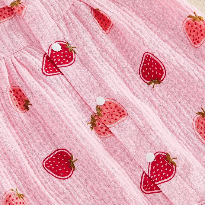 YINGISFITM Newborn Baby Girl Summer Clothes Short Sleeve Bubble Romper Bow - Image 7