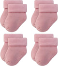 RATIVE Newborn Baby Socks 0-6, 6-12 Months Terry Turn Cuff Socks by RATIVE