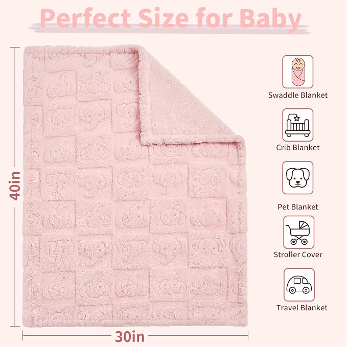 Pro Goleem Elephant Baby Fleece Blanket, Baby Blanket - Image 6