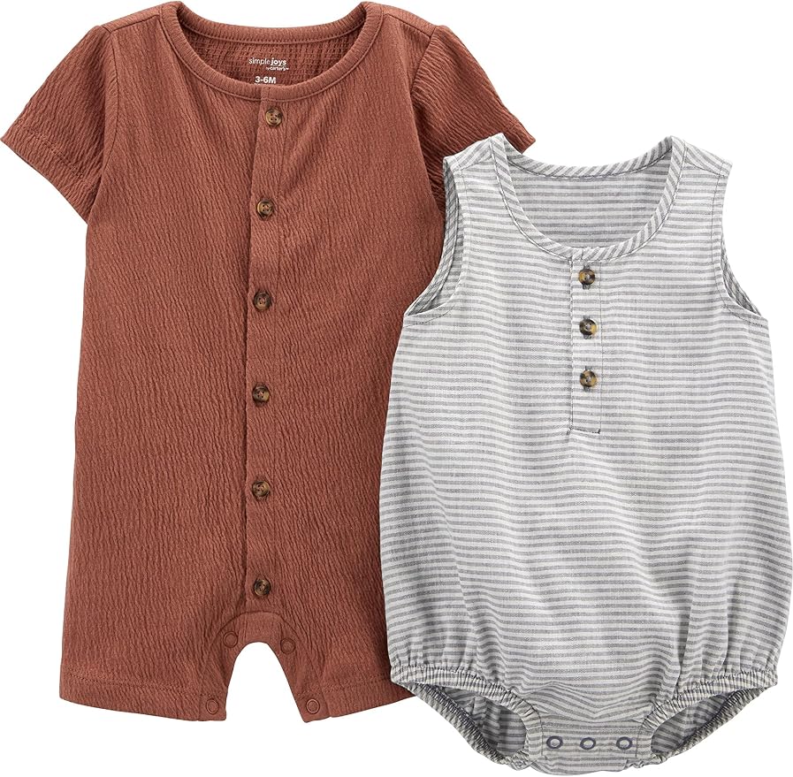 Simple Joys by Carter's Baby Boys' Button Rompers by SimpleJoysbyCarters