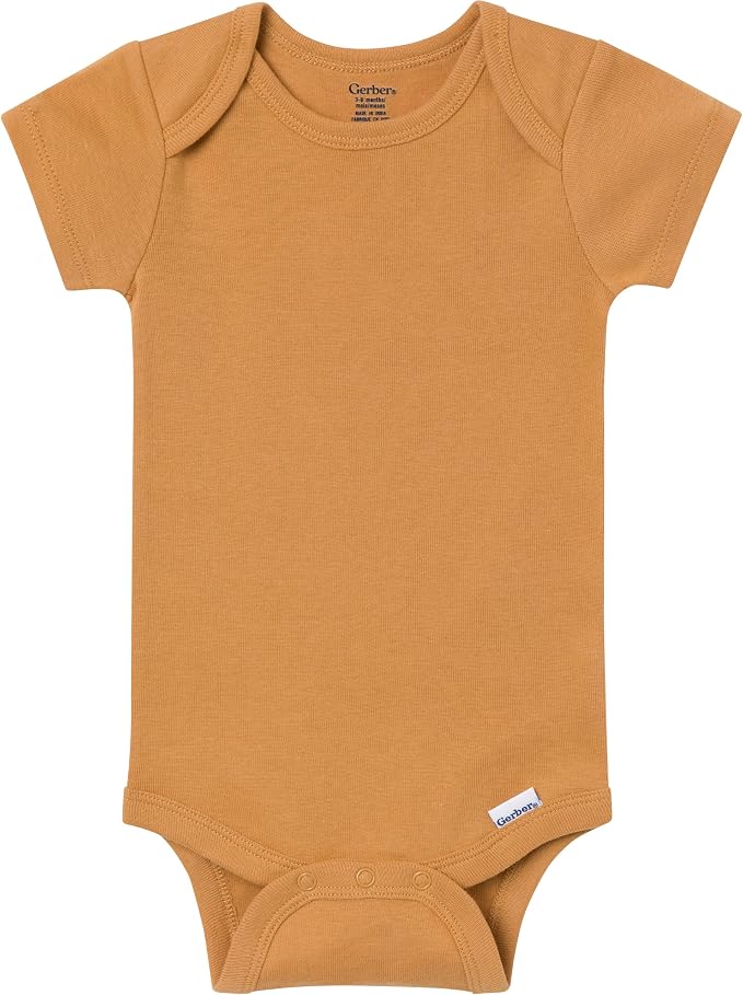 Gerber Baby Boys & Girls 5-Pack Solid Onesies Bodysuits - Image 7