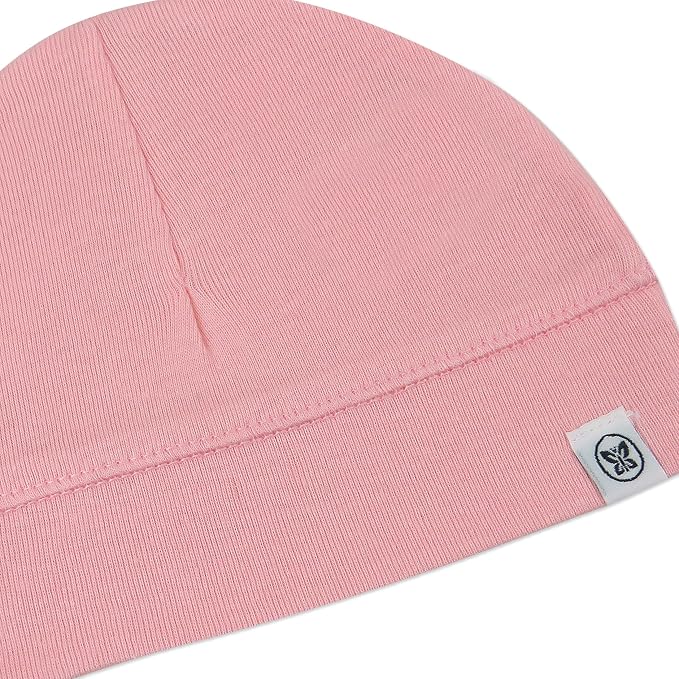 HonestBaby Baby 100% Organic Cotton Multipack Cap Hats and No Scratch Mitts - Image 2