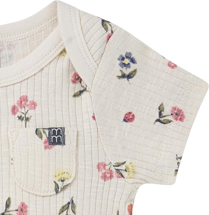 Modern Moments by Gerber Baby 4-Pack Short Sleeve Bodysuits & Shortie Set - Image 4