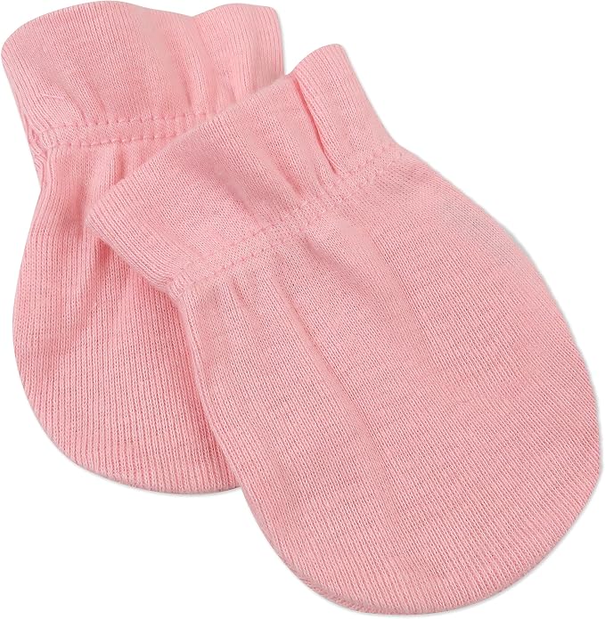 HonestBaby Baby 100% Organic Cotton Multipack Cap Hats and No Scratch Mitts - Image 3