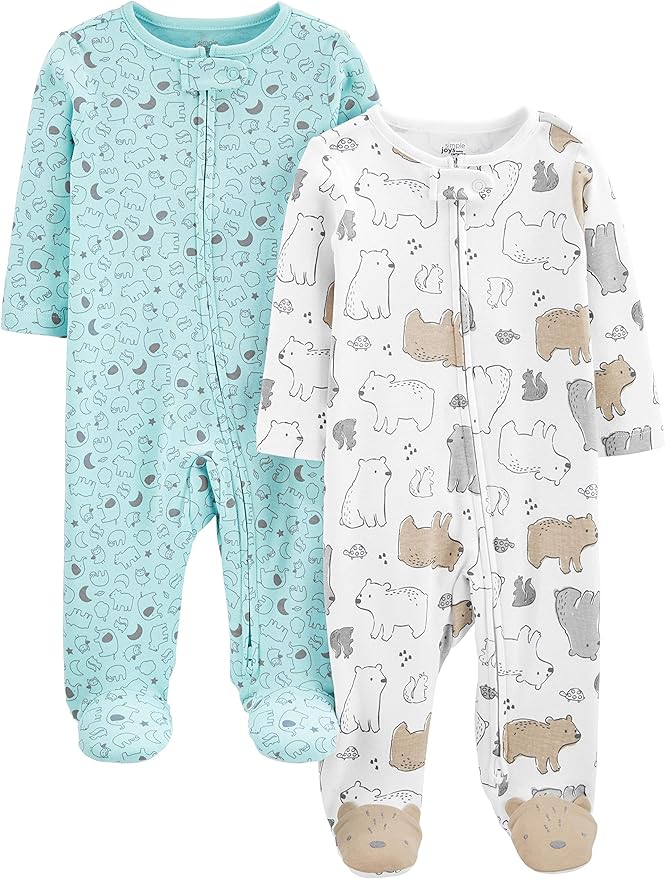 Simple Joys by Carter's Baby Neutral 2-pack Cotton Footed Sleep and Play by SimpleJoysbyCarters