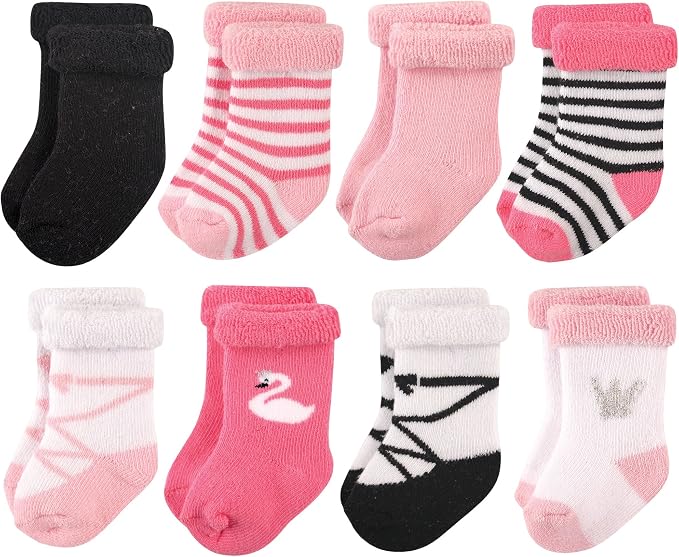 Hudson Baby Baby 8-pack Cotton Rich Newborn and Terry Socks by HudsonBaby