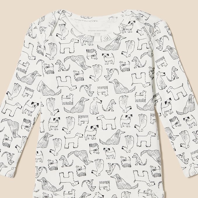 Amazon Essentials Unisex Babies' Long-Sleeve Cotton Bodysuits - Image 3