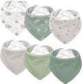 Susurration Muslin Baby Drool Bibs 6Pack Soft Triangular Adjustable Baby by Susurration