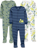 Simple Joys by Carter's Baby Boys 3 pack Snug Fit Footed Cotton Pajamas by SimpleJoysbyCarters