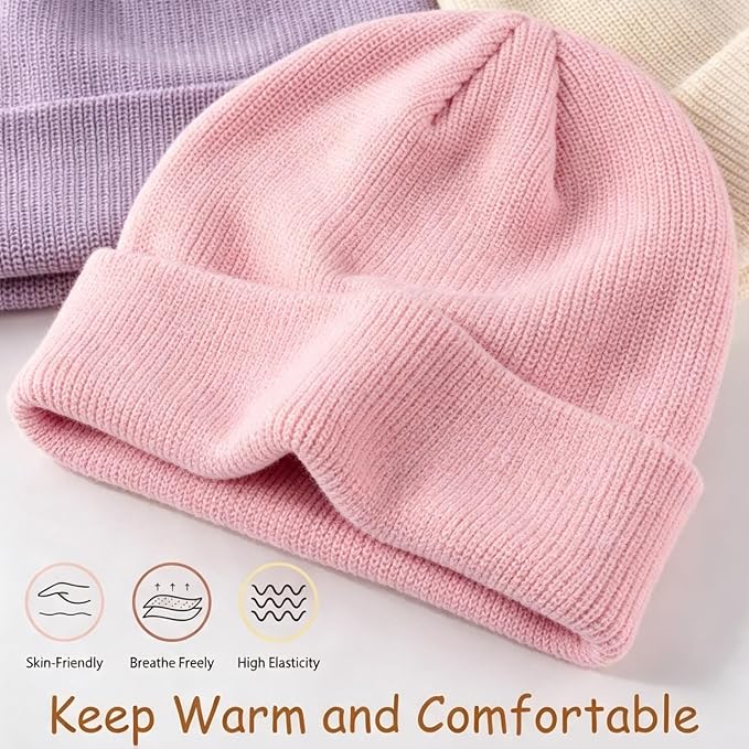 Toddler Winter Hat Baby Kid Beanies Boys Hats Knit Winter Caps Infant Girls | 4 - Image 2
