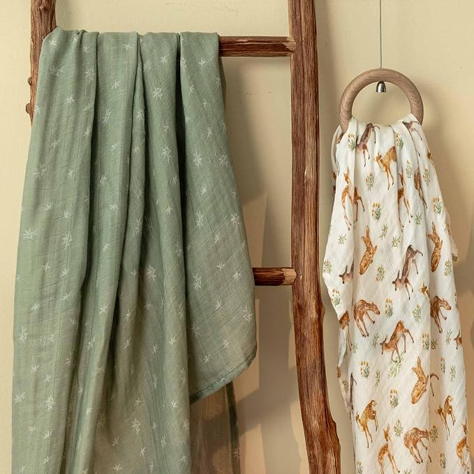 GLLQUEN BABY Muslin Swaddle Blankets 2Pk Receiving Blanket Large 35" x 40" | - Image 3