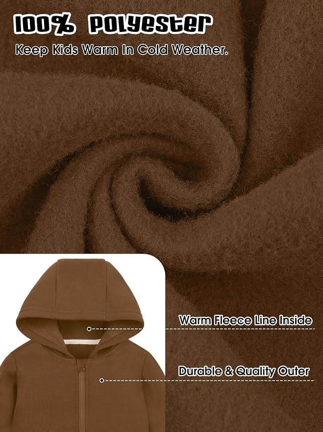 Cooraby 3 Packs Baby and Toddler Boys Long Sleeve Full-Zip Hoodies Infant - Image 4