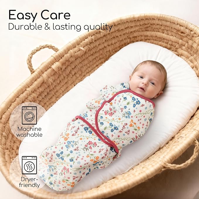 Cotton Swaddles for Newborn, Baby Newborn Swaddle 3-6 Month | 2-Pack Soft - Image 3