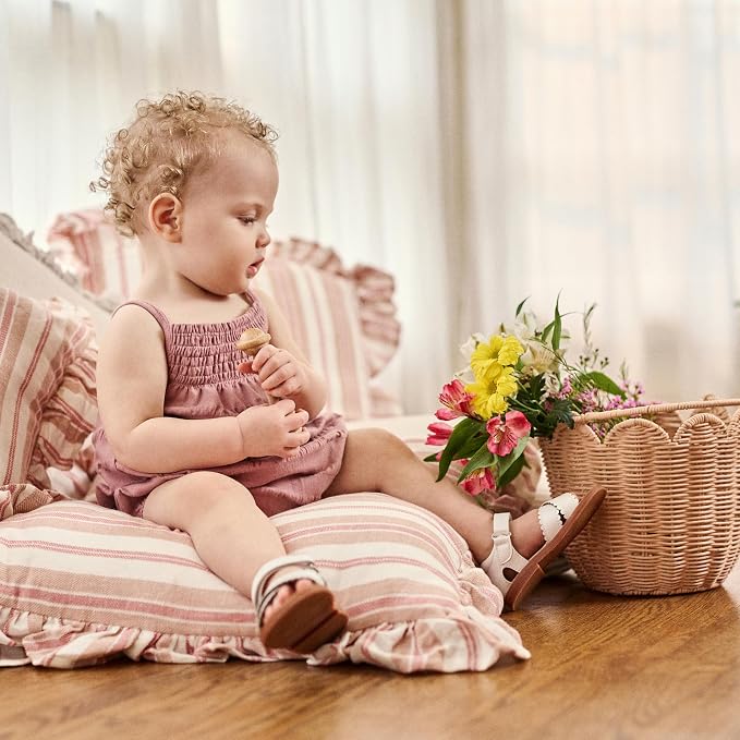 Modern Moments by Gerber Baby Girls' Mini Flutter Sleeve Bubble Romper - Image 5