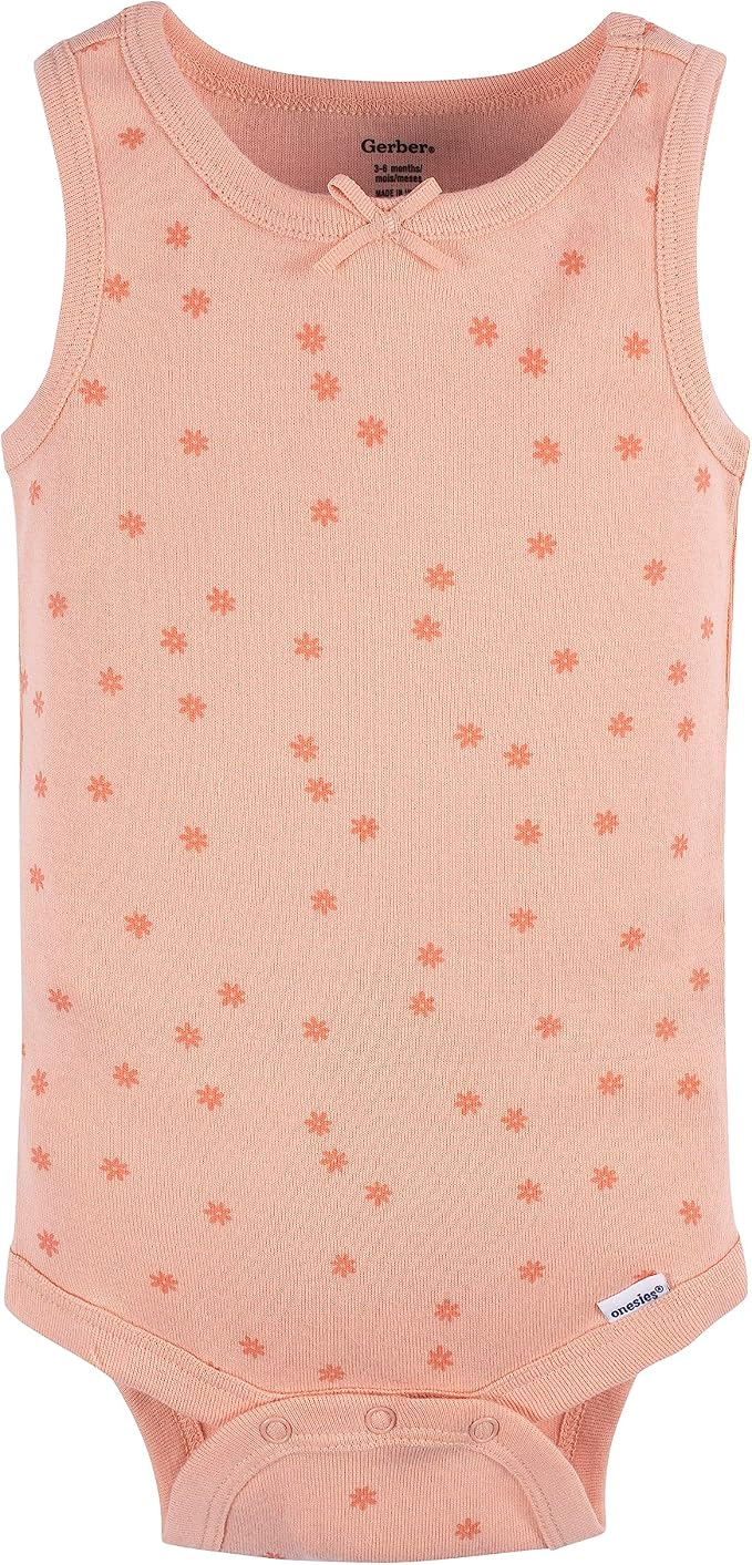 Gerber Baby Girls Multi-Pack Sleeveless Onesies Bodysuit - Image 6