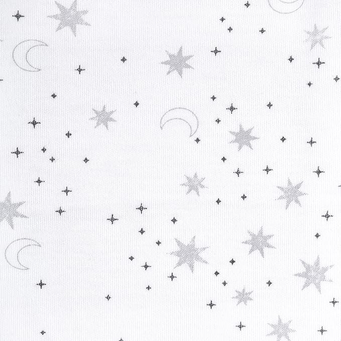HALO 100% Cotton Sleepsack Swaddle, 3-Way Adjustable Wearable Blanket, TOG 1.5, Midnight Moons Grey, Small, 3-6 Months