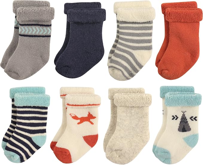 Hudson Baby Baby 8-pack Cotton Rich Newborn and Terry Socks by HudsonBaby