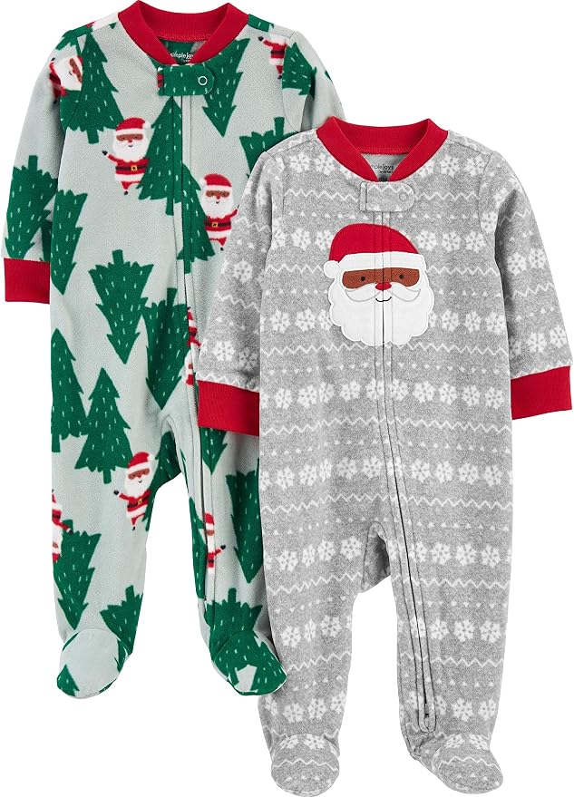Simple Joys by Carter's Baby In 2pk Fleece Snp Santa Trees by SimpleJoysbyCarters