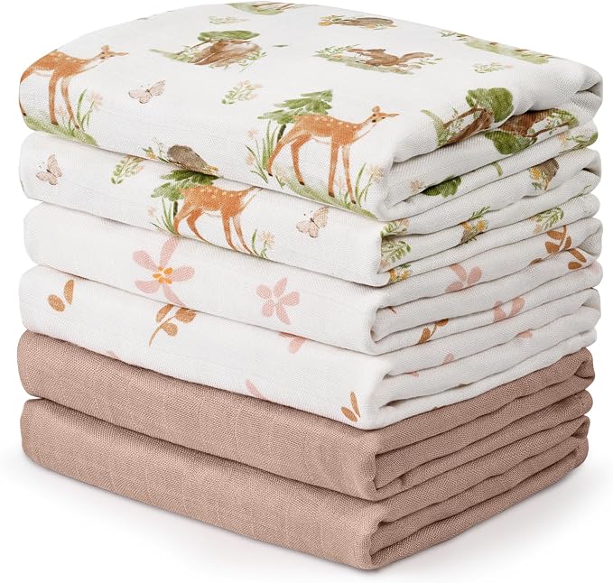 GLLQUEN BABY Receiving Blankets Muslin Swaddle Blanket by GLLQUENBABY
