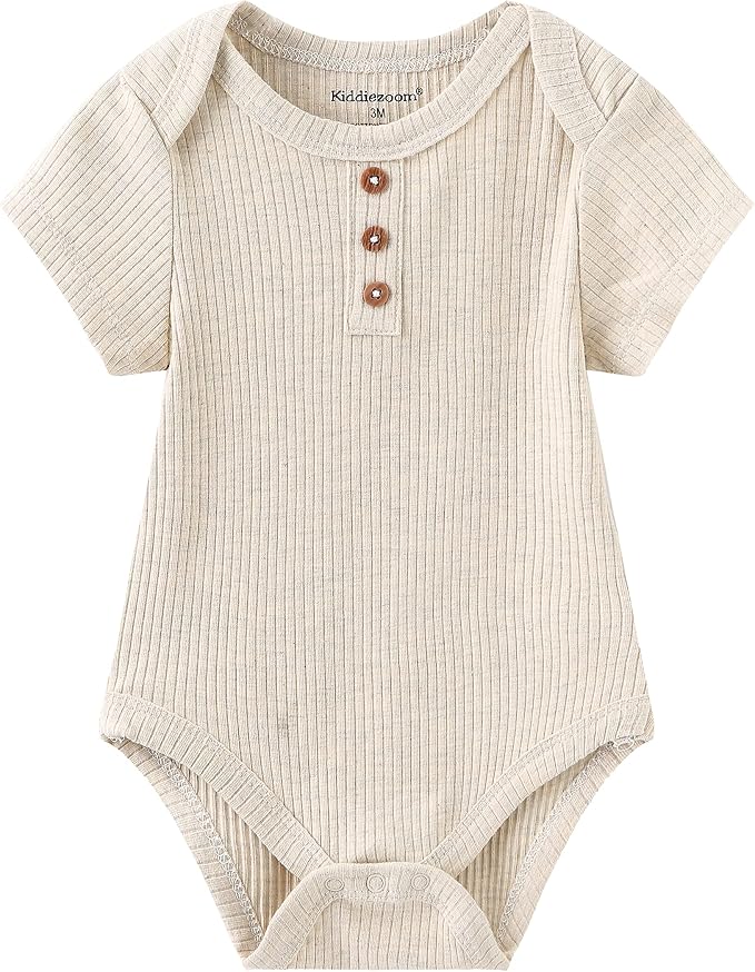Kiddiezoom Newborn Baby Unisex Cotton One-Piece Bodysuits Baby Gift 5-Pack Baby - Image 2