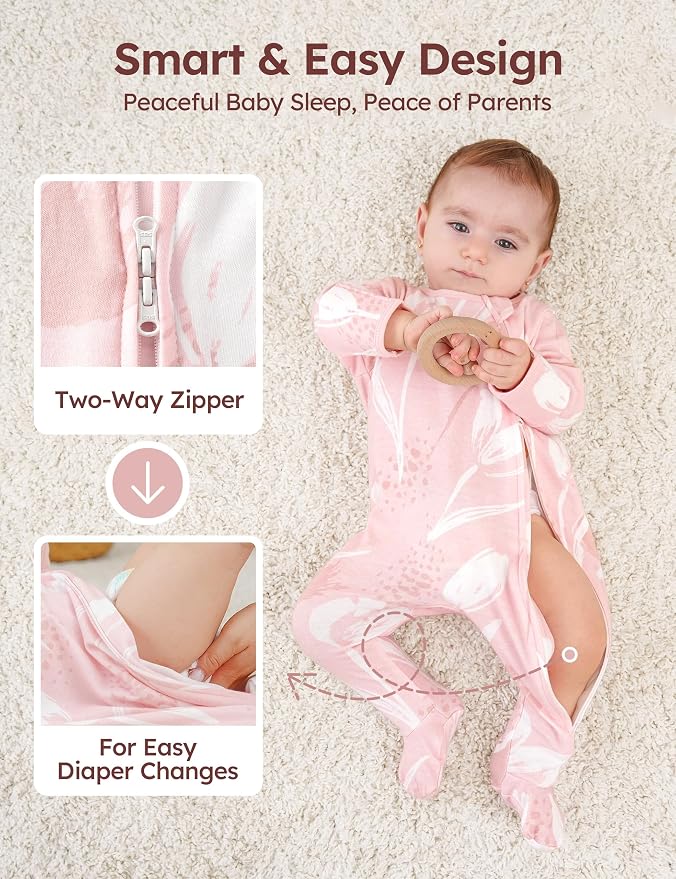 Unnivoll Baby Sleepers 100% Cotton Baby Pajamas Baby Boys Girls Clothes | - Image 3
