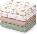 GLLQUEN BABY Muslin Swaddle Blankets 4Pk Receiving Blanket Large 35" x 40" | by GLLQUENBABY