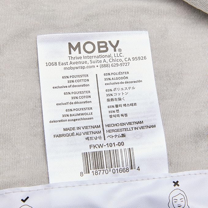 Moby Baby Wrap Carrier Element for Newborns to Toddlers (8-33lbs), Infant Sling Carrier, Ultra Lightweight & Hands Free Design, Adjustable for All Body Types (Dusted Leopard)