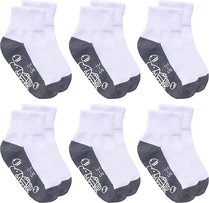 RATIVE Non Skid Anti Slip Crew Socks by RATIVE