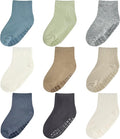 Baby Mid-Crew Socks with Grips for 0-7 Years Old Toddler Boy Girl Kids by SimplyKids