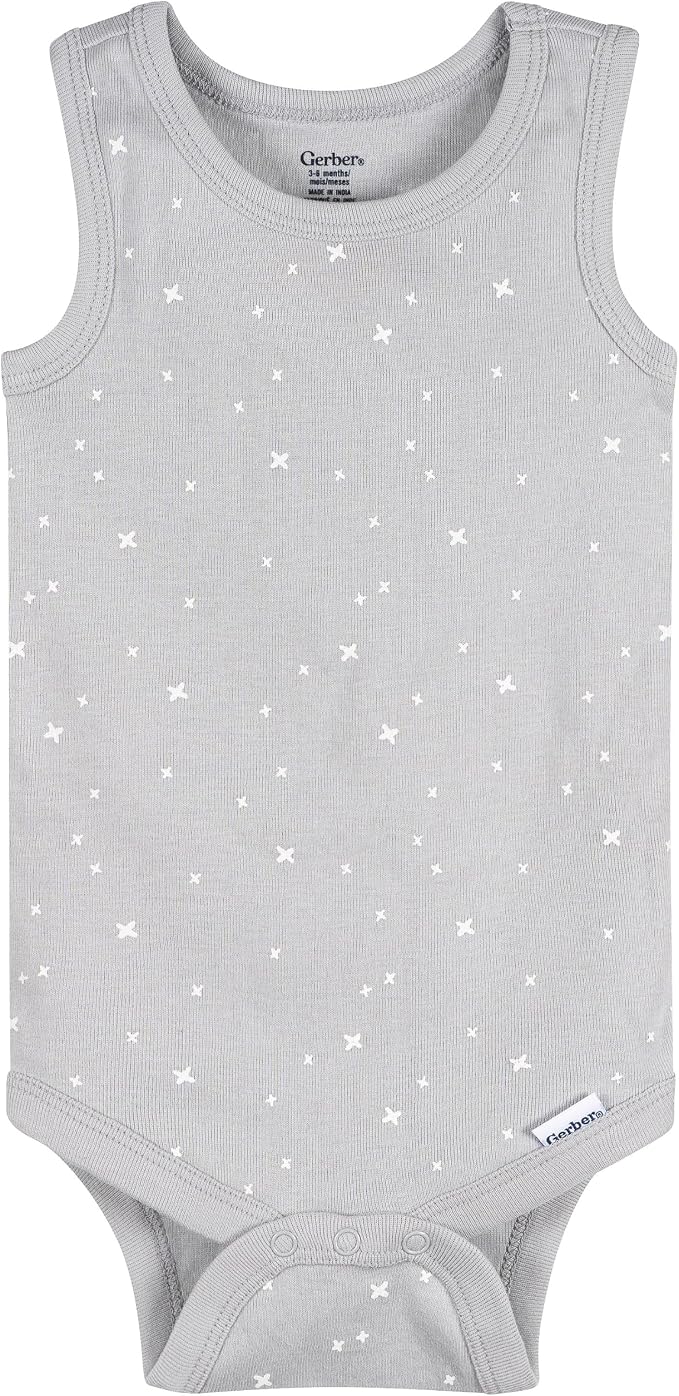 Gerber Baby Girls Multi-Pack Sleeveless Onesies Bodysuit - Image 4