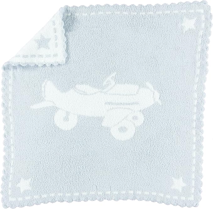 Barefoot Dreams CozyChic Scalloped Baby Receiving Blanket by Unknown