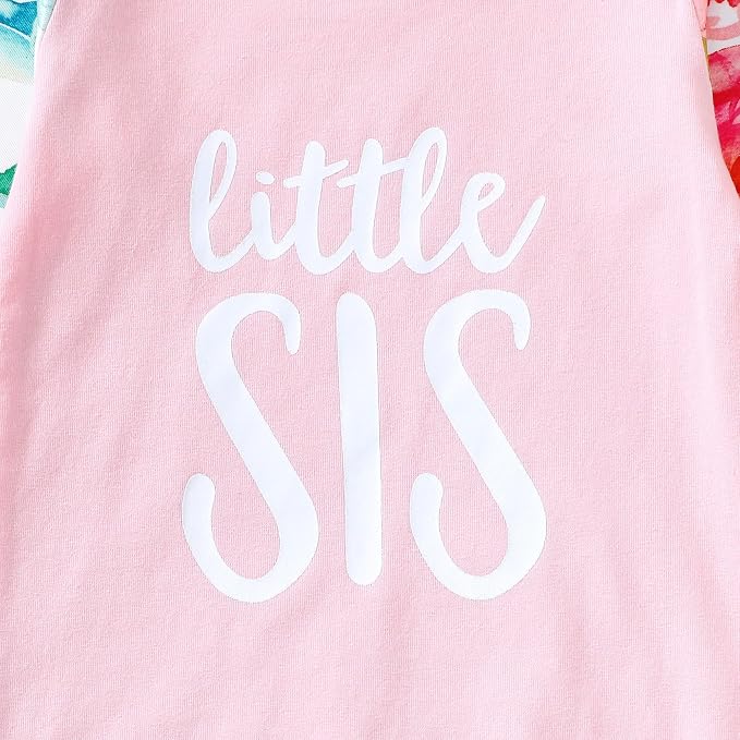 AMAWMW Newborn Baby Girl Little Sister Sleeper Gown Stripe Long Sleeve - Image 6