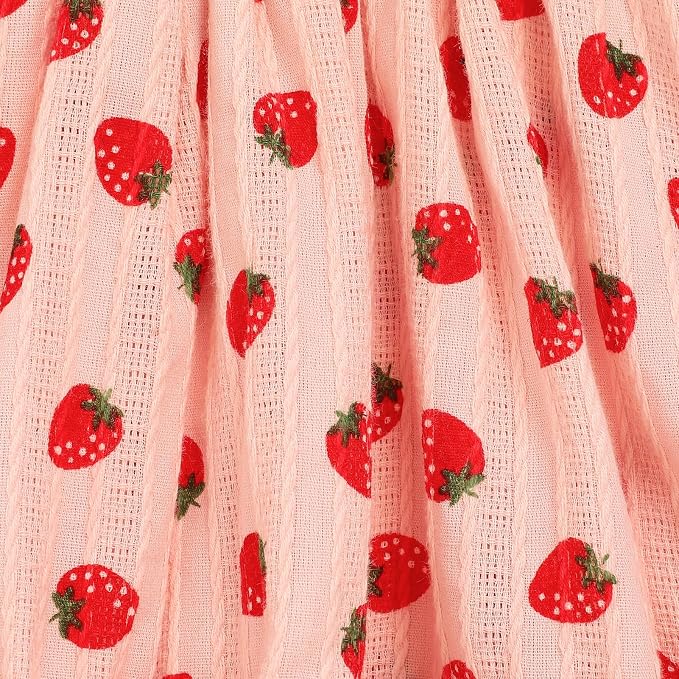 GRNSHTS Baby Girl Romper Dress, Puff Sleeve Smocked Outfit - Image 6