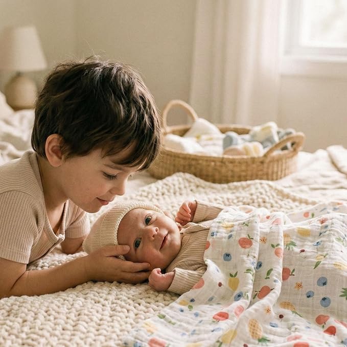 GLLQUEN BABY Receiving Blankets Muslin Swaddle Blanket - Image 8